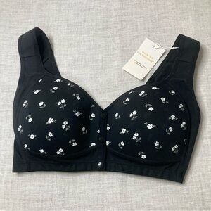 Daisy Bras Comfortable & Convenient Front Button Seniors Size 2XL Black NWT